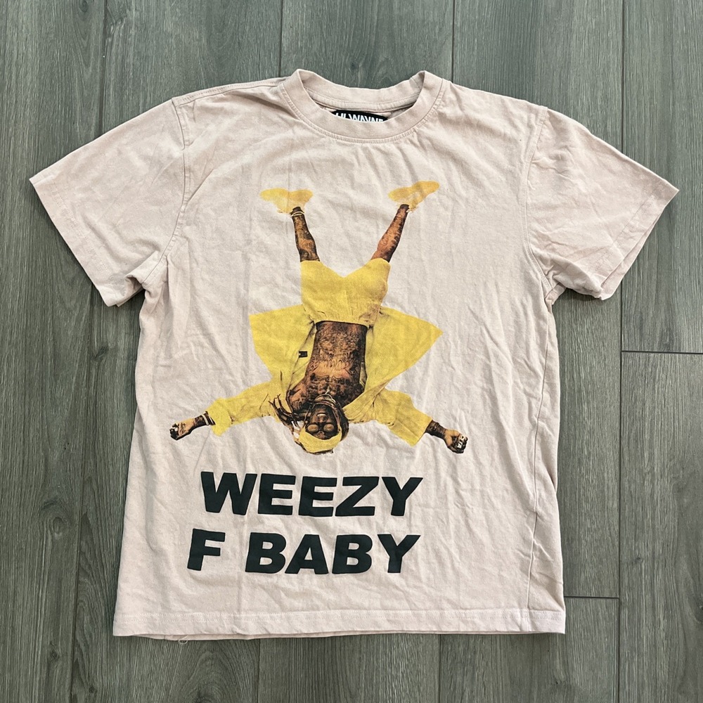 Lil Wayne Reason Short Sleeve T-Shirt Mens S Weezy F Baby Graphic Pink Cotton